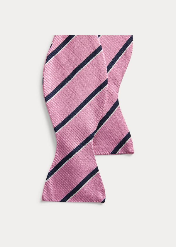 Corbatas Polo Ralph Lauren Hombre Rosas - Striped Silk Bow - QYCZN5680